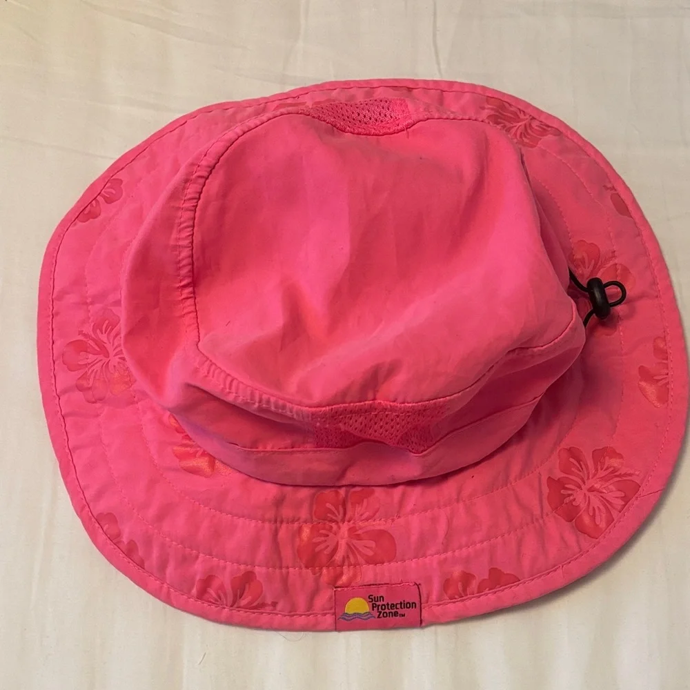 Sun Protection Zone Pink Safari 5-8 year Kids Hat